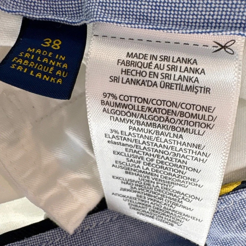 Polo Ralph Lauren Shorts Mens 38 Stretch Classic Fit White Chino Cotton EUC
